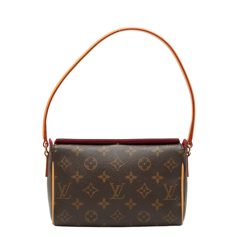 Louis Vuitton Monogram Recital Handbag Brown Leather