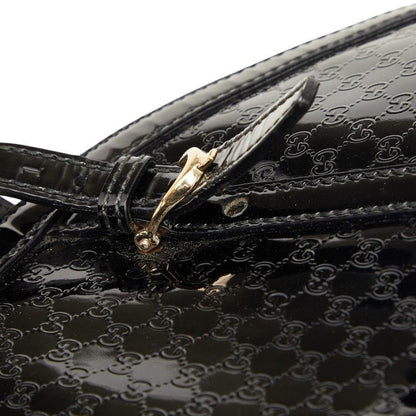 Gucci Micro Guccissima 2-Way Shoulder Bag Black Enamel — view 8