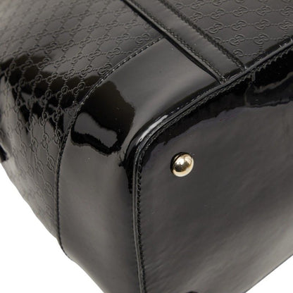 Gucci Micro Guccissima 2-Way Shoulder Bag Black Enamel — view 5