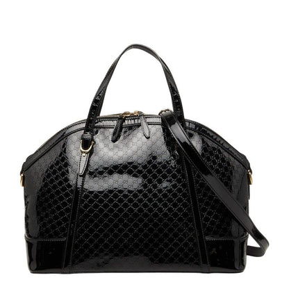 Gucci Micro Guccissima 2-Way Shoulder Bag Black Enamel