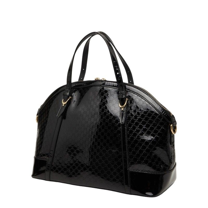 Gucci Micro Guccissima 2-Way Shoulder Bag Black Enamel — view 2