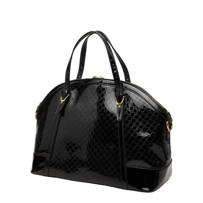 Gucci Micro Guccissima 2-Way Shoulder Bag Black Enamel — view 2