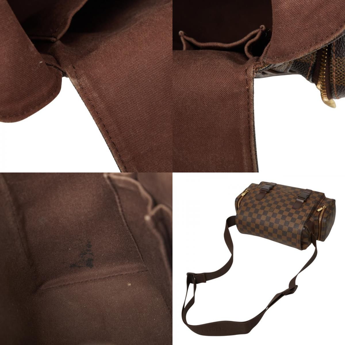 Louis Vuitton Damier Reporter Melville Crossbody Shoulder Bag Brown Leather — view 9
