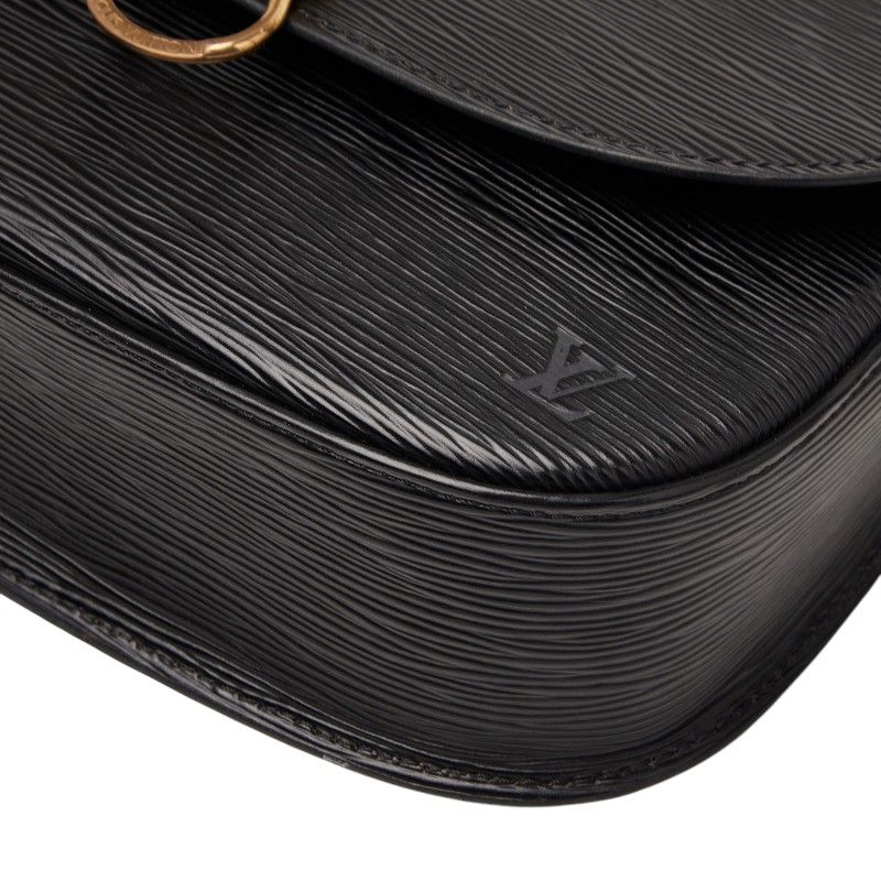 Louis Vuitton Epi Saint Cloud Crossbody Shoulder Bag Noir Black Leather — view 4