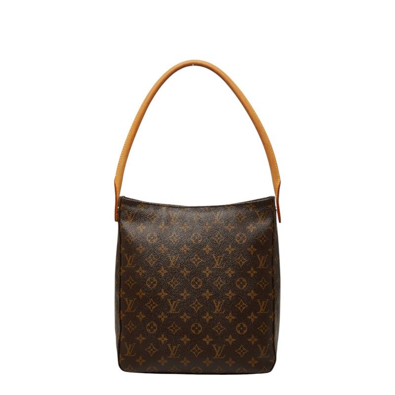 Louis Vuitton Monogram Looping GM Shoulder Bag Brown Leather