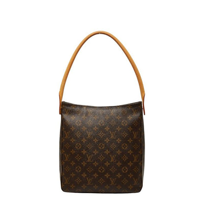 Louis Vuitton Monogram Looping GM Shoulder Bag Brown Leather