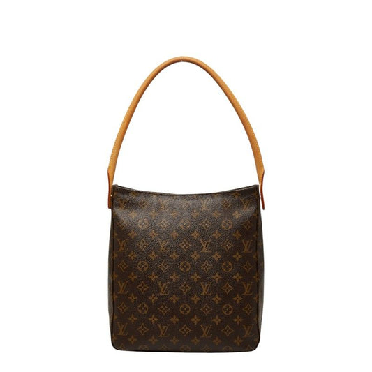 Louis Vuitton Monogram Looping GM Shoulder Bag Brown Leather