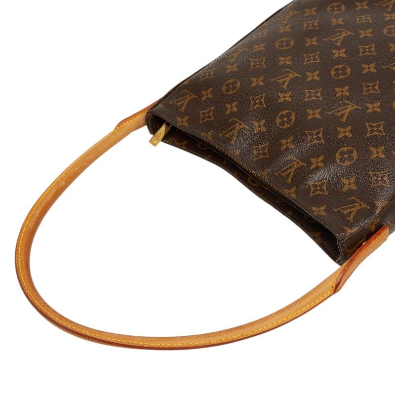 Louis Vuitton Monogram Looping GM Shoulder Bag Brown Leather — view 9