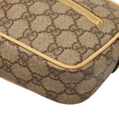 Gucci GG Supreme Crossbody Shoulder Bag Beige Leather — view 5