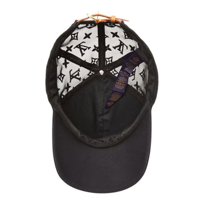 Louis Vuitton Monogram Baseball Mesh Cap Hat 60 Black Cotton Nylon — view 4