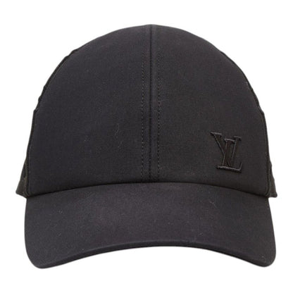 Louis Vuitton Monogram Baseball Mesh Cap Hat 60 Black Cotton Nylon