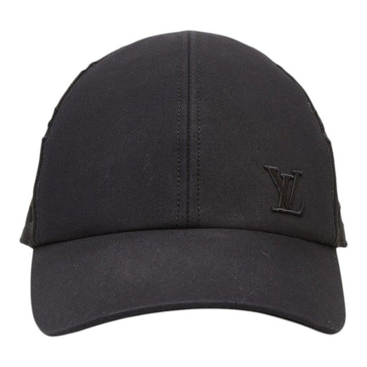 Louis Vuitton Monogram Baseball Mesh Cap Hat 60 Black Cotton Nylon
