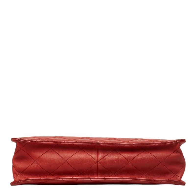 Chanel 2.55 CC Logo Quilted Chain Shoulder Bag 2-Way Red Leather — view 3