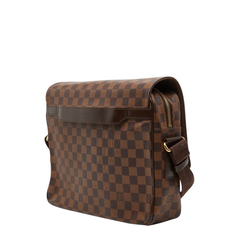 Louis Vuitton Damier Shelton MM Crossbody Shoulder Bag Brown Leather — view 2