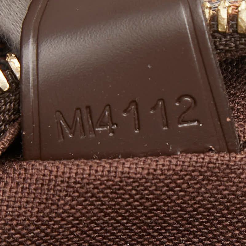 Louis Vuitton Damier Shelton MM Crossbody Shoulder Bag Brown Leather — view 9