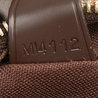 Louis Vuitton Damier Shelton MM Crossbody Shoulder Bag Brown Leather — view 9