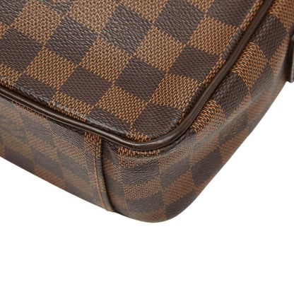 Louis Vuitton Damier Shelton MM Crossbody Shoulder Bag Brown Leather — view 6
