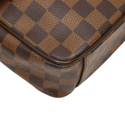 Louis Vuitton Damier Shelton MM Crossbody Shoulder Bag Brown Leather — view 5