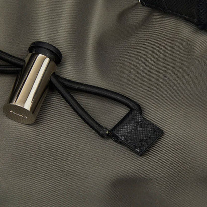 Prada Backpack Khaki Green Nylon Leather — view 8