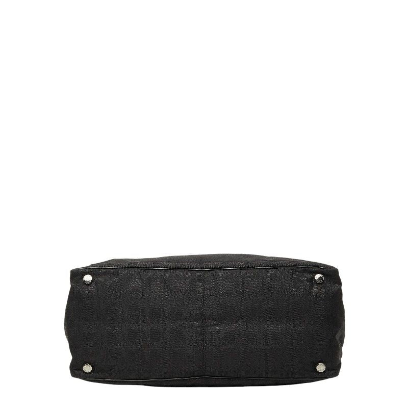Chanel CC Logo New Travel Line Tote MM Black Nylon Leather — view 3