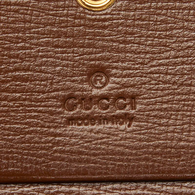 Gucci GG Supreme Horsebit Bifold Wallet Compact Beige Brown Leather — view 8