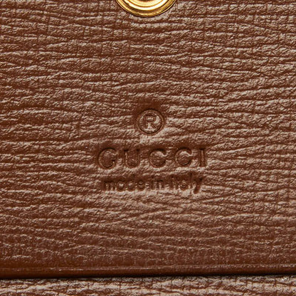 Gucci GG Supreme Horsebit Bifold Wallet Compact Beige Brown Leather — view 8