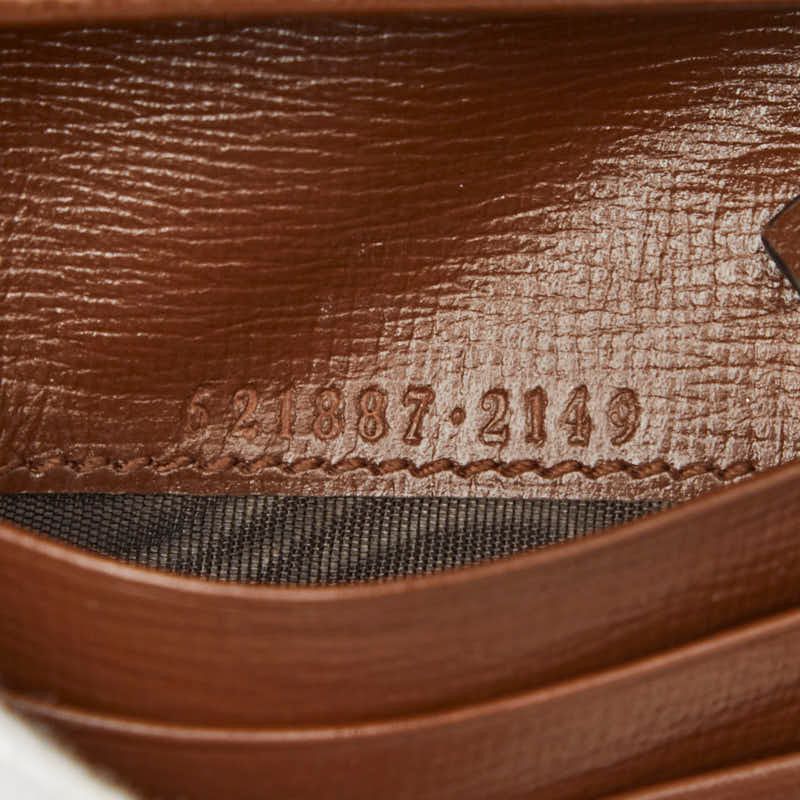 Gucci GG Supreme Horsebit Bifold Wallet Compact Beige Brown Leather — view 9