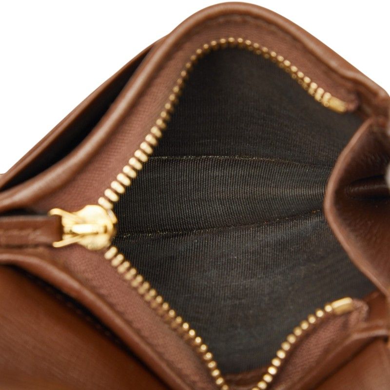 Gucci GG Supreme Horsebit Bifold Wallet Compact Beige Brown Leather — view 7