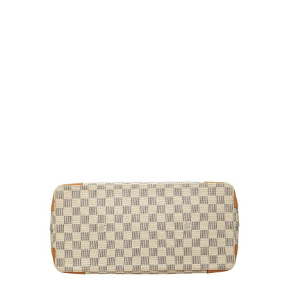 Louis Vuitton Damier Azur Hampstead MM Tote Shoulder Bag White Leather — view 3