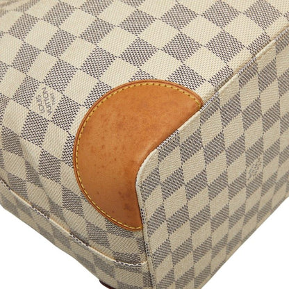 Louis Vuitton Damier Azur Hampstead MM Tote Shoulder Bag White Leather — view 6
