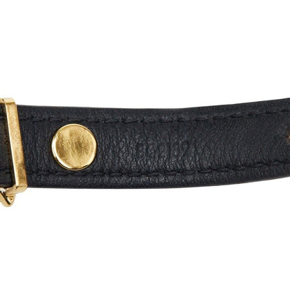 Louis Vuitton Monogram Bracelet Blue Mining 17 Brown Leather — view 5