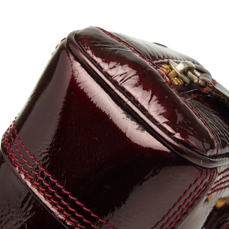 Loewe Amazona Micro Mini 2-Way Shoulder Bag Wine Red Bordeaux Enamel — view 5