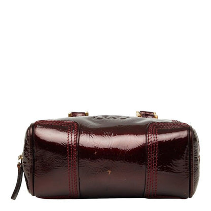 Loewe Amazona Micro Mini 2-Way Shoulder Bag Wine Red Bordeaux Enamel — view 3