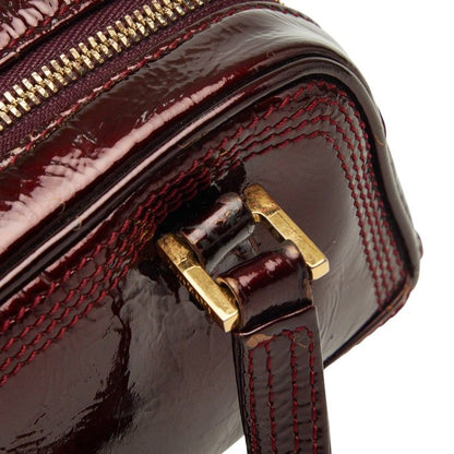 Loewe Amazona Micro Mini 2-Way Shoulder Bag Wine Red Bordeaux Enamel — view 7