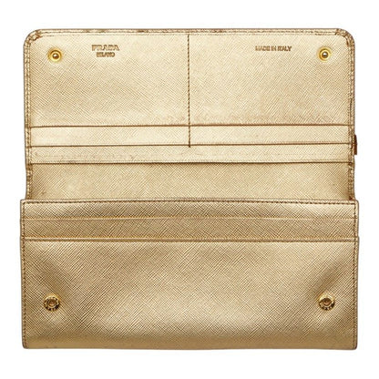 Prada Wallet Gold Saffiano Leather — view 8