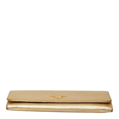 Prada Wallet Gold Saffiano Leather — view 3