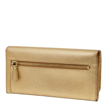 Prada Wallet Gold Saffiano Leather — view 2