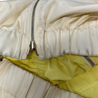 Loro Piana Coat Light Yellow Ivory Long Sleeve Reversible Zip Up Spring Autumn — view 7