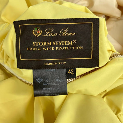 Loro Piana Coat Light Yellow Ivory Long Sleeve Reversible Zip Up Spring Autumn — view 4