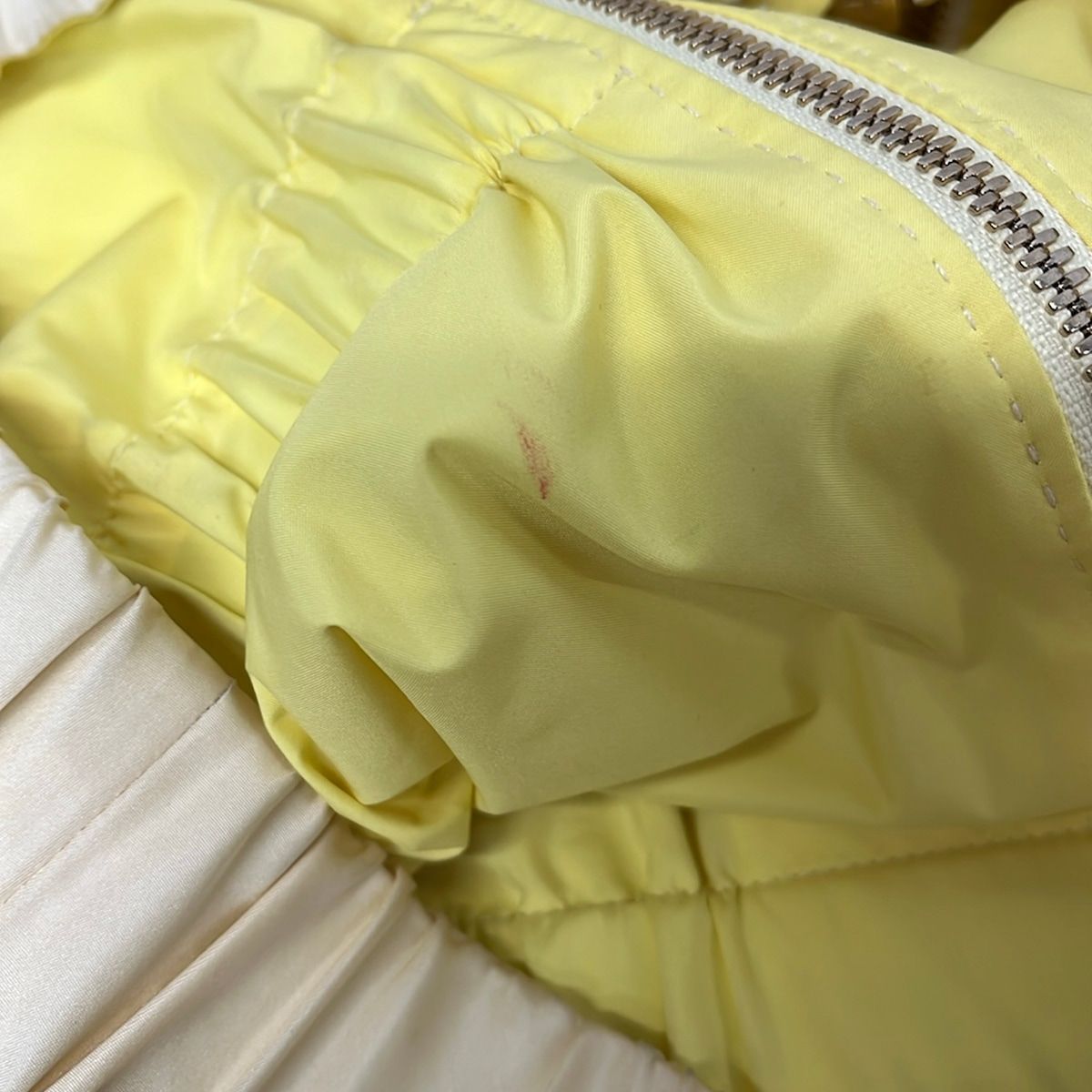 Loro Piana Coat Light Yellow Ivory Long Sleeve Reversible Zip Up Spring Autumn — view 6