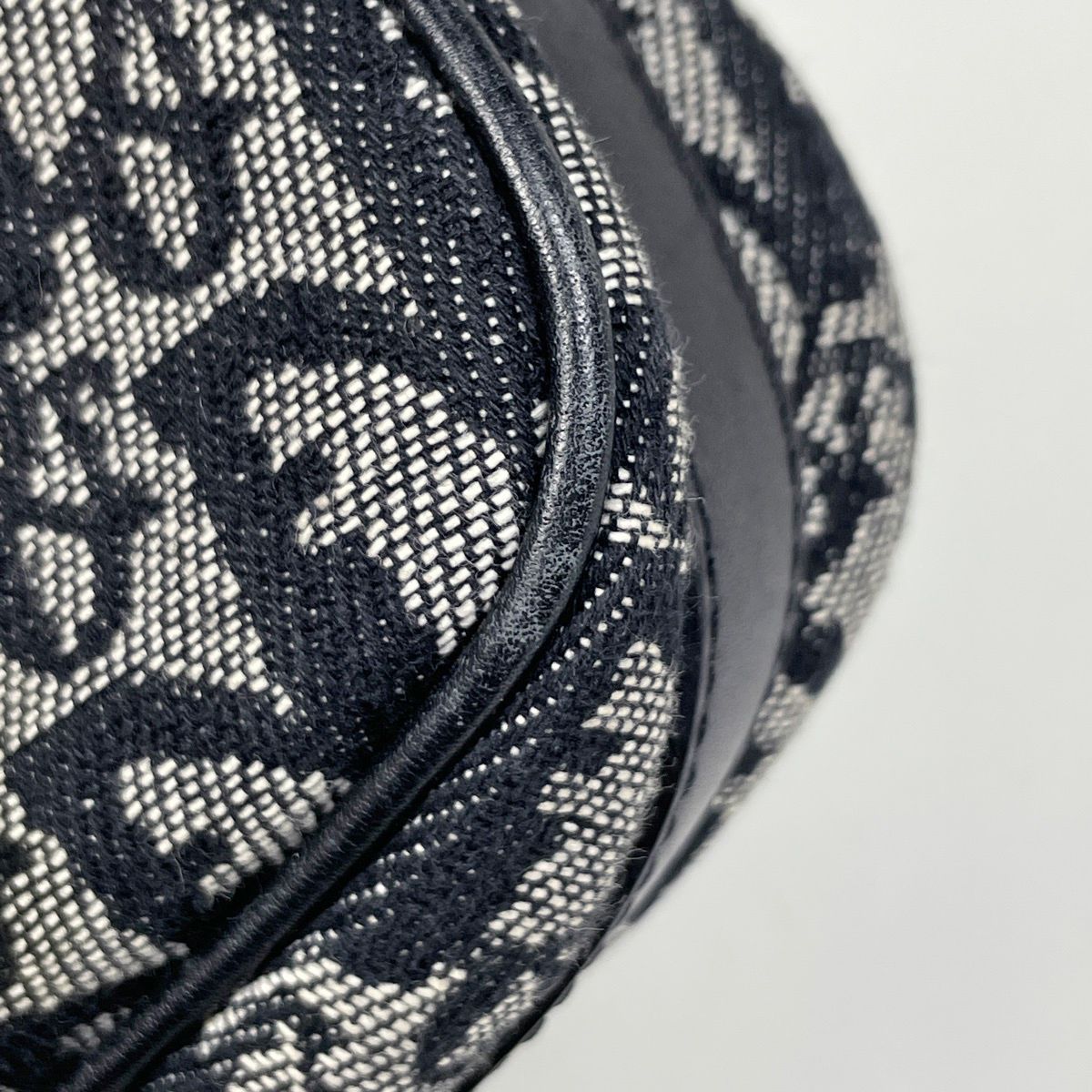 Dior Trotter Pattern Shoulder Bag Canvas Black — view 3