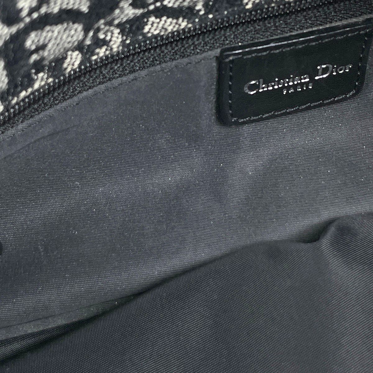 Dior Trotter Pattern Shoulder Bag Canvas Black — view 8