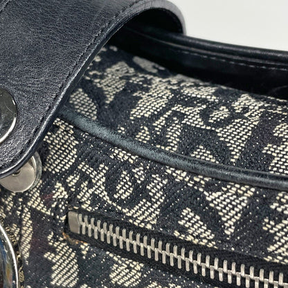 Dior Trotter Pattern Shoulder Bag Canvas Black — view 6