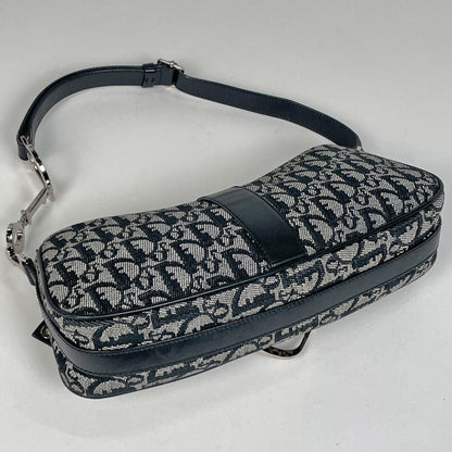 Dior Trotter Pattern Shoulder Bag Canvas Black — view 2
