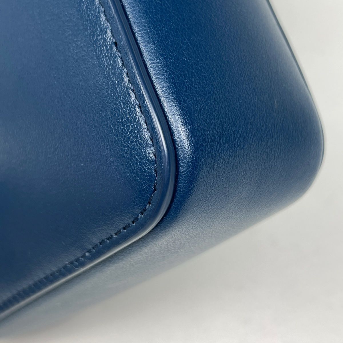 Dior World Tour Messenger Shoulder Bag Pouch Trotter Pattern Leather Blue — view 3