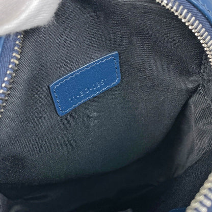 Dior World Tour Messenger Shoulder Bag Pouch Trotter Pattern Leather Blue — view 6