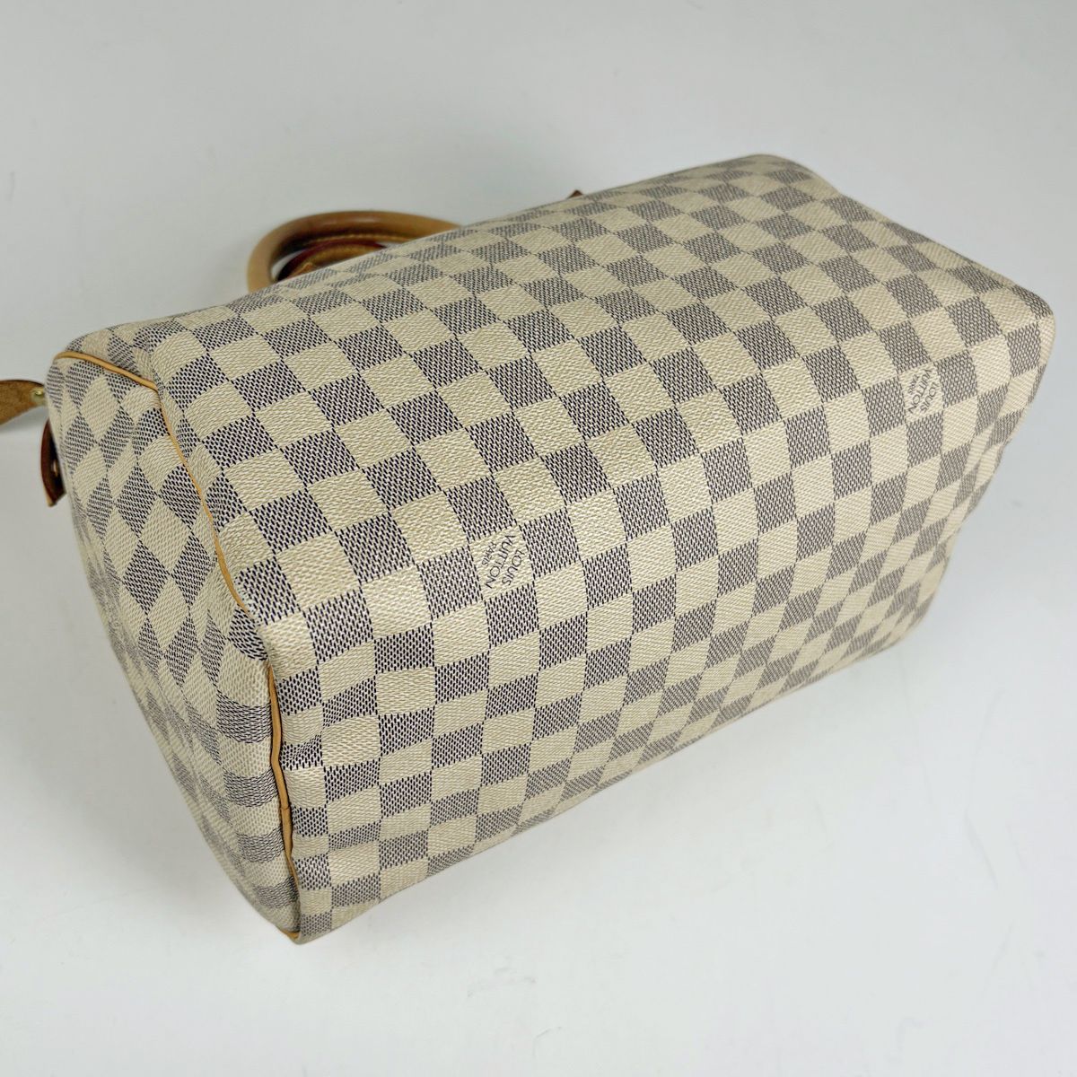 Louis Vuitton Speedy 30 Boston Bag Damier Azur White — view 2