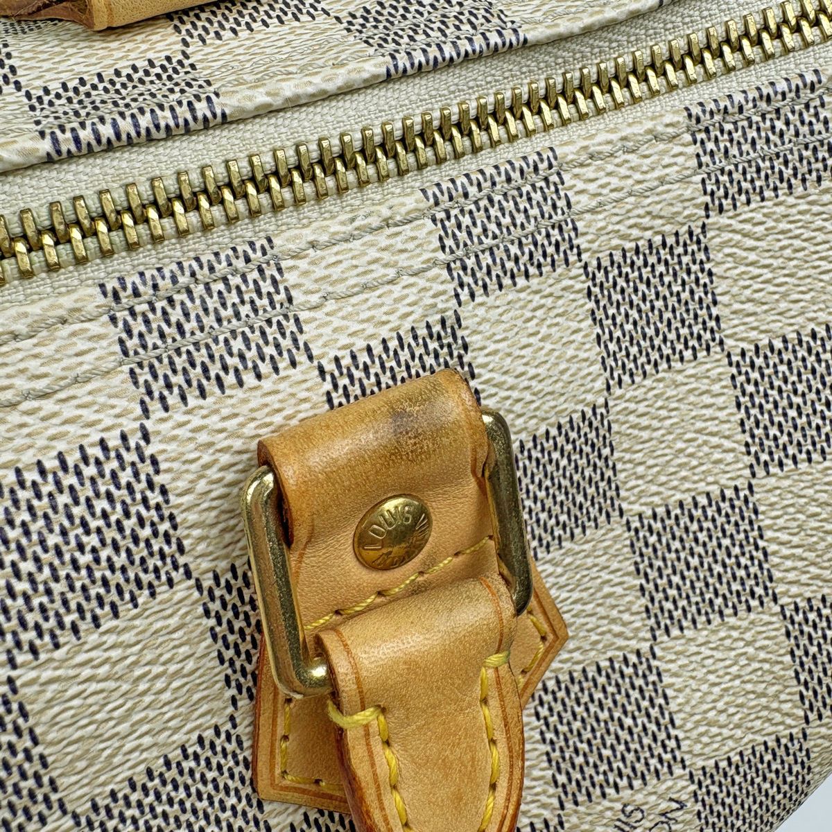 Louis Vuitton Speedy 30 Boston Bag Damier Azur White — view 4