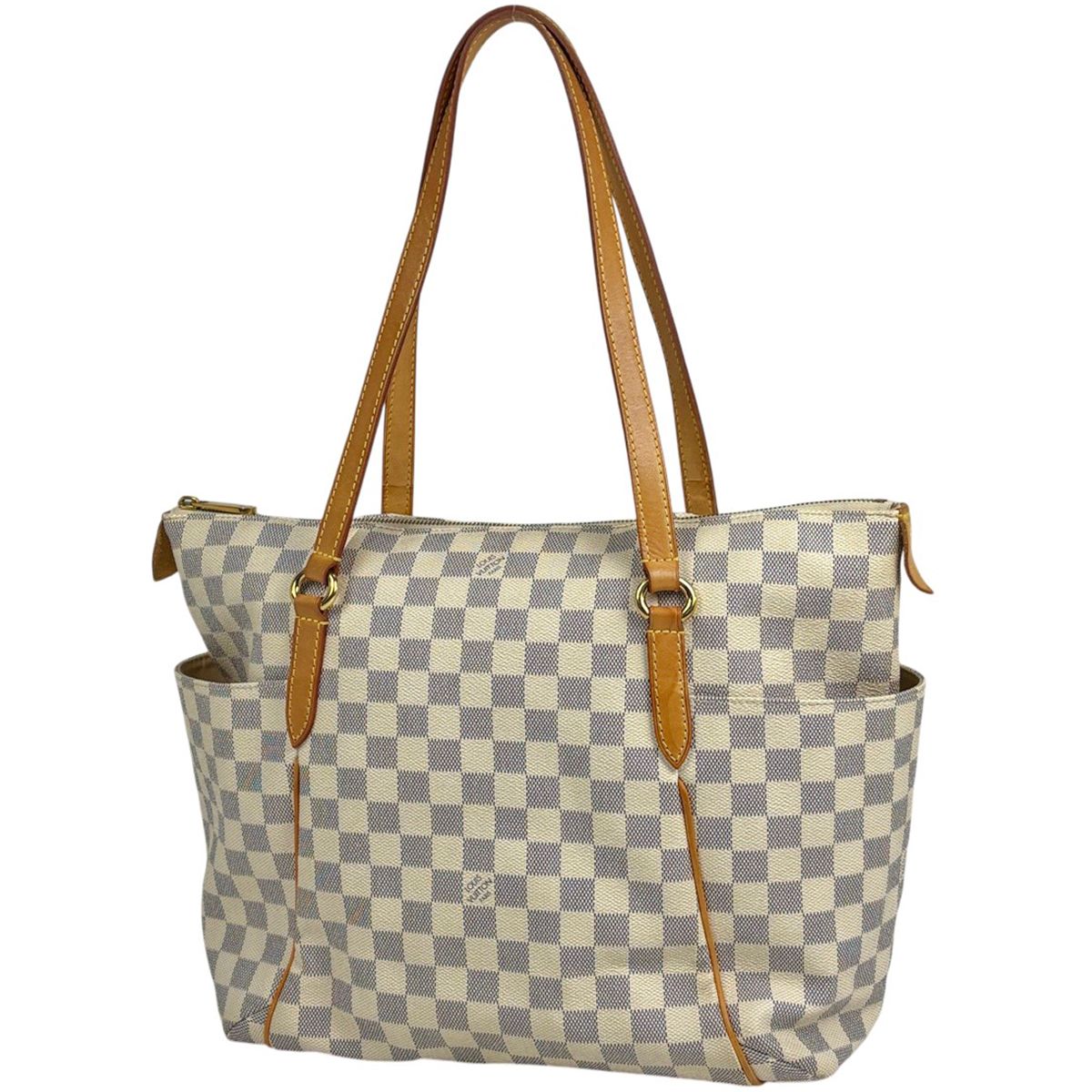 Louis Vuitton Totally MM Shoulder Bag Tote Damier Azur White