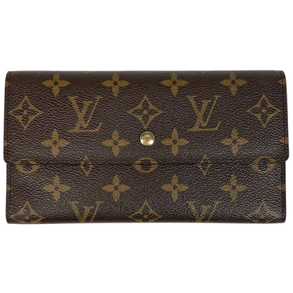 Louis Vuitton Porte Tresor International Trifold Wallet Monogram Brown
